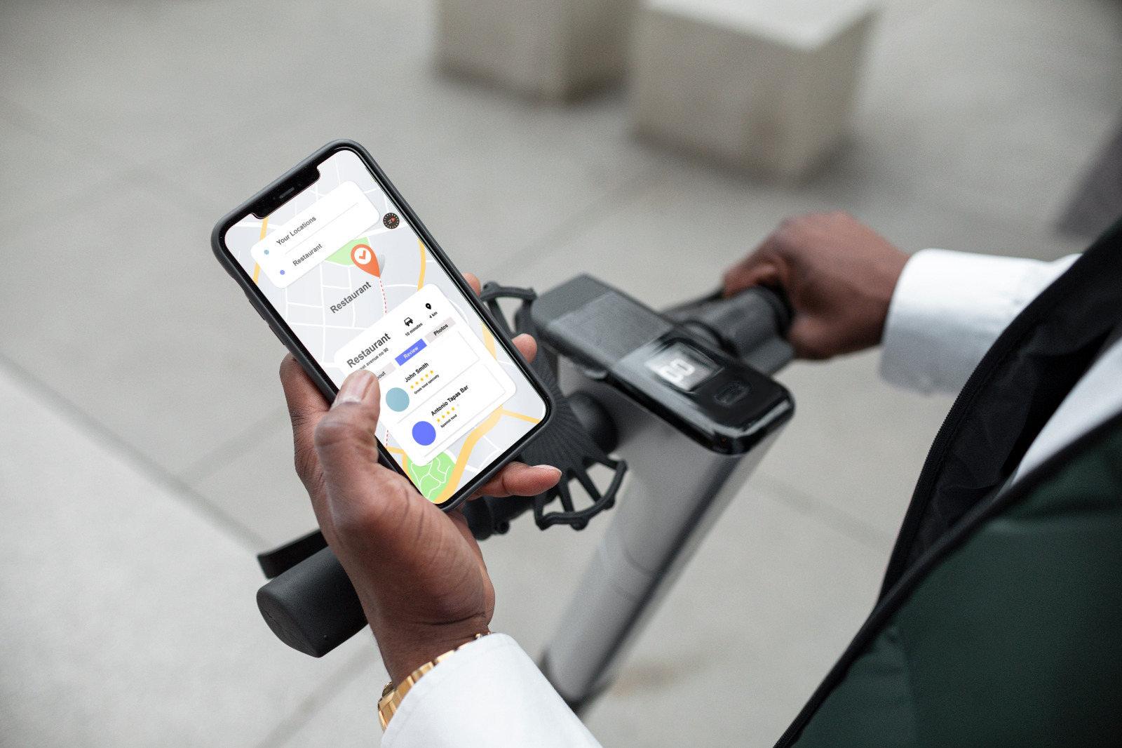 Person browsing Tweggo Connect cars on app